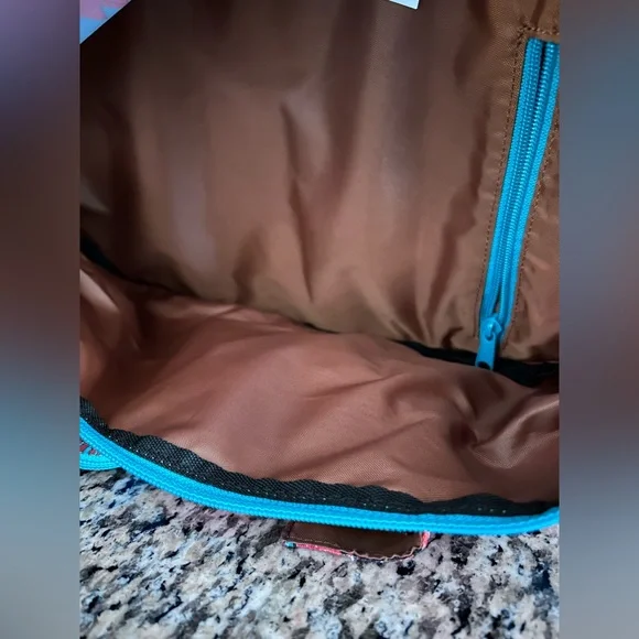 Kavu Vibrant Teal and Green Aztec Print Backpack - Picture 2 of 12